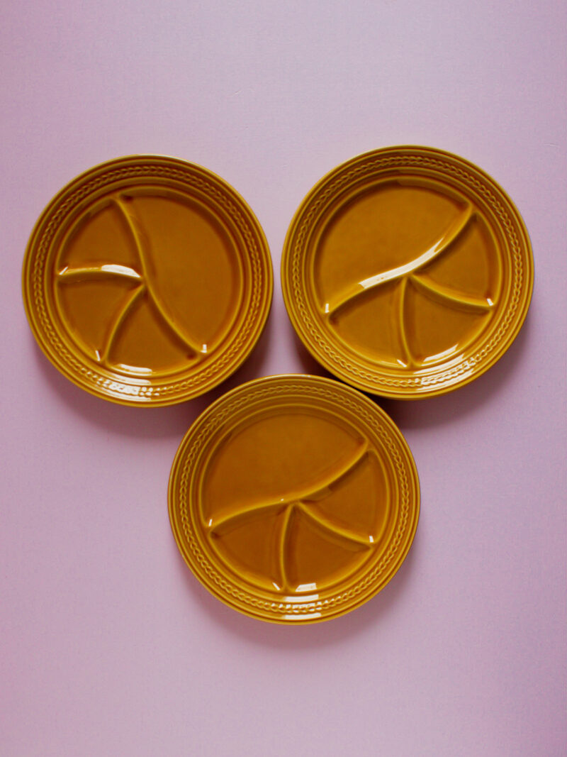 vintage compartment plates