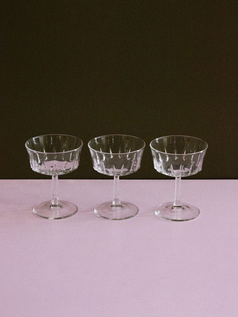 vintage champagne glasses