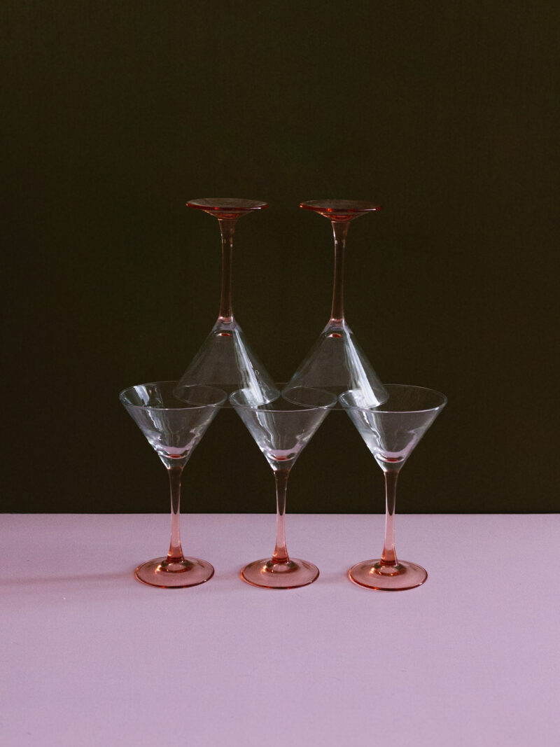 set of 5 cocktail glasses