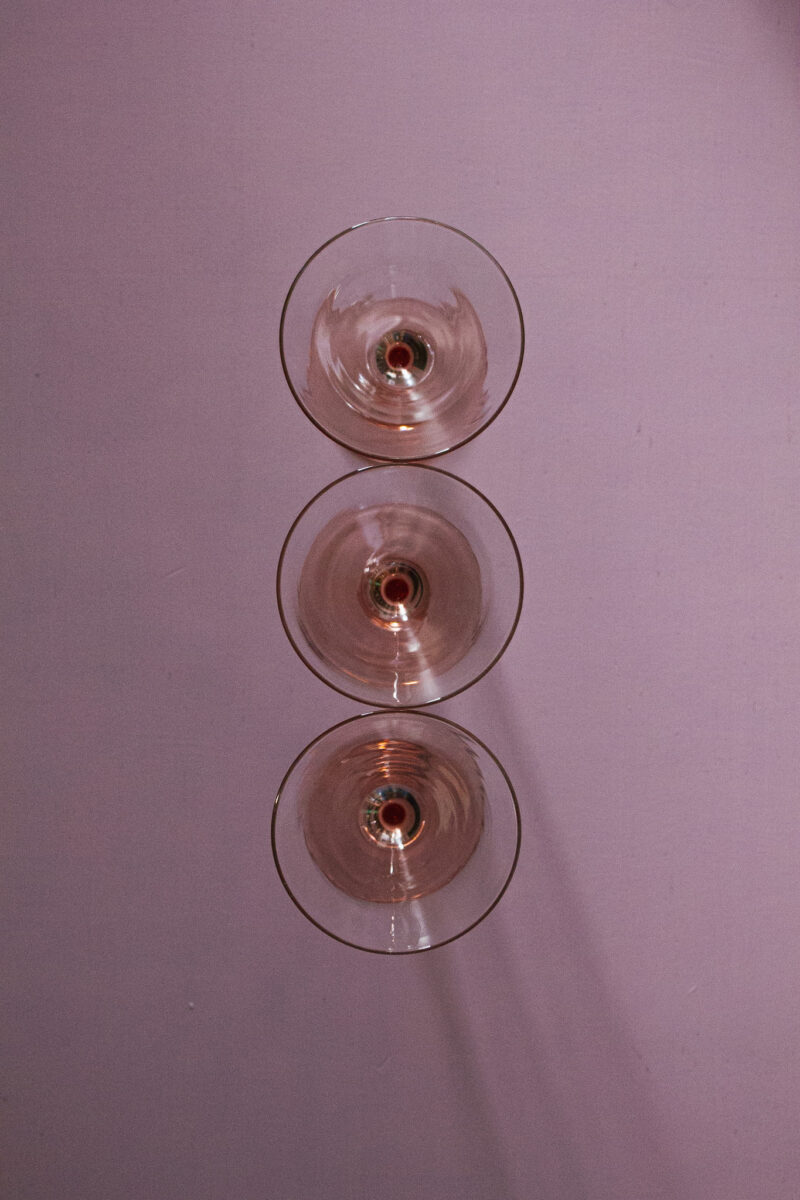 set of 5 cocktail glasses