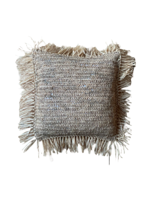 Raffia cushion