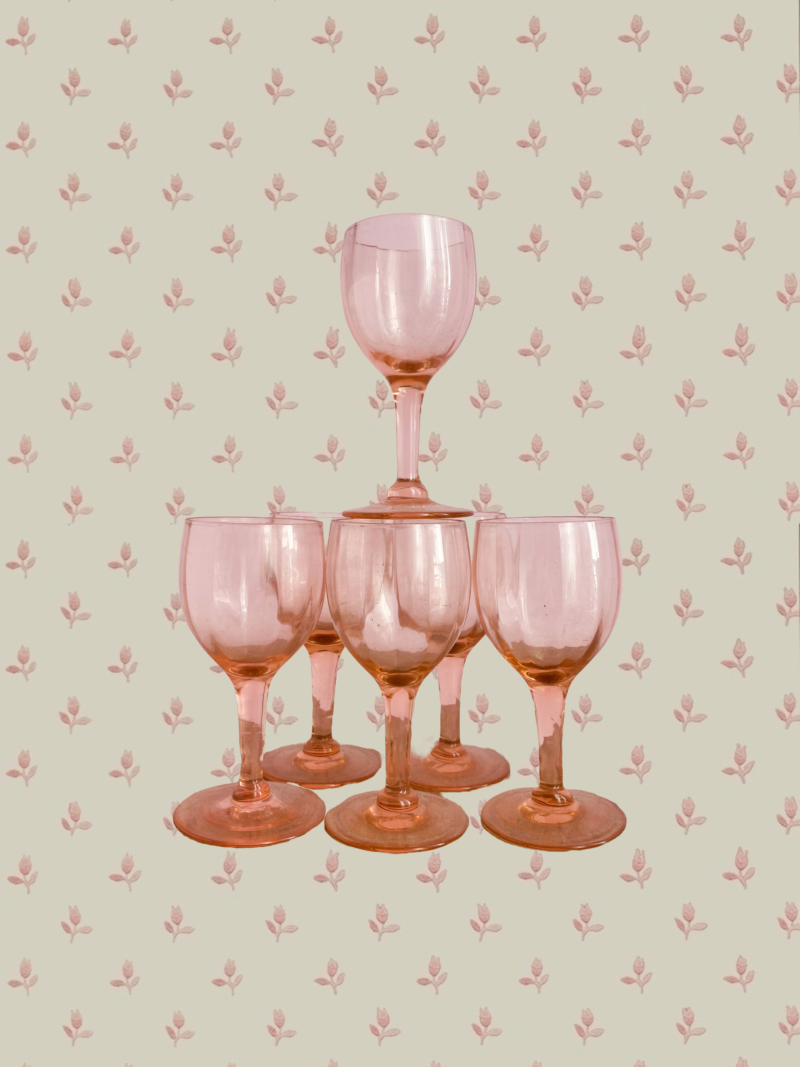 Pink Liquor Glasses